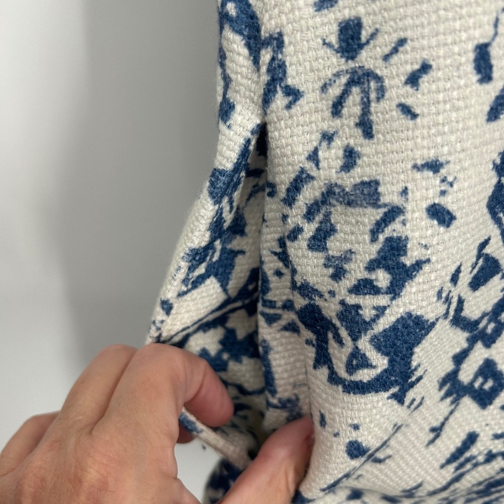 Sam & Lavi Los Angeles Blue White Abstract Textured Shift Mini Dress XS - Picture 5 of 8